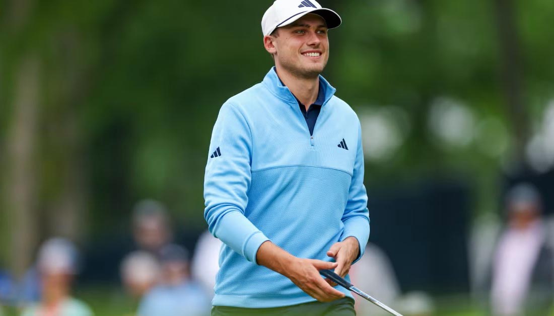 Ludvig Åberg says knee is 'all good' at PGA Championship